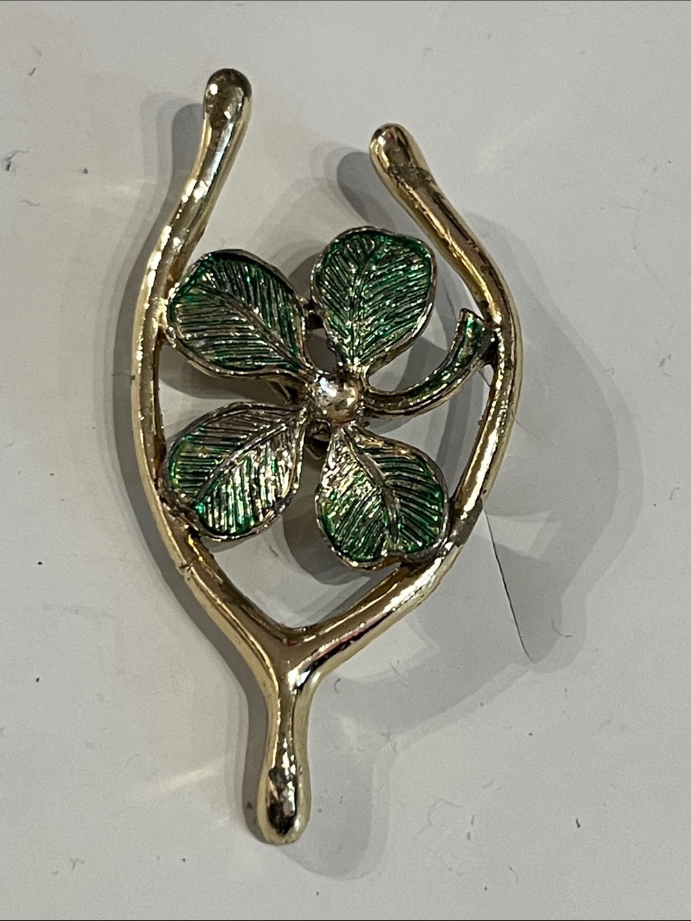 Vintage Gerry’s wishbone/ clover brooch